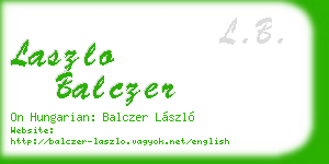 laszlo balczer business card